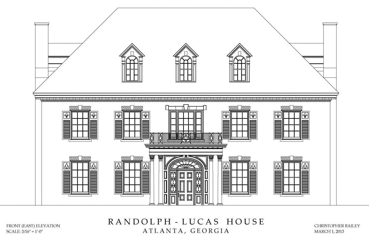 Randolph-Lucas House Front Elevation